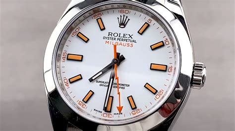 replica rolex milgauss wall clock|rolex milgauss 116400 white dial.